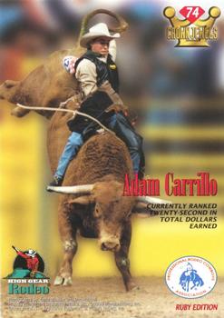 1996 High Gear Rodeo Crown Jewels #74 Adam Carrillo Back